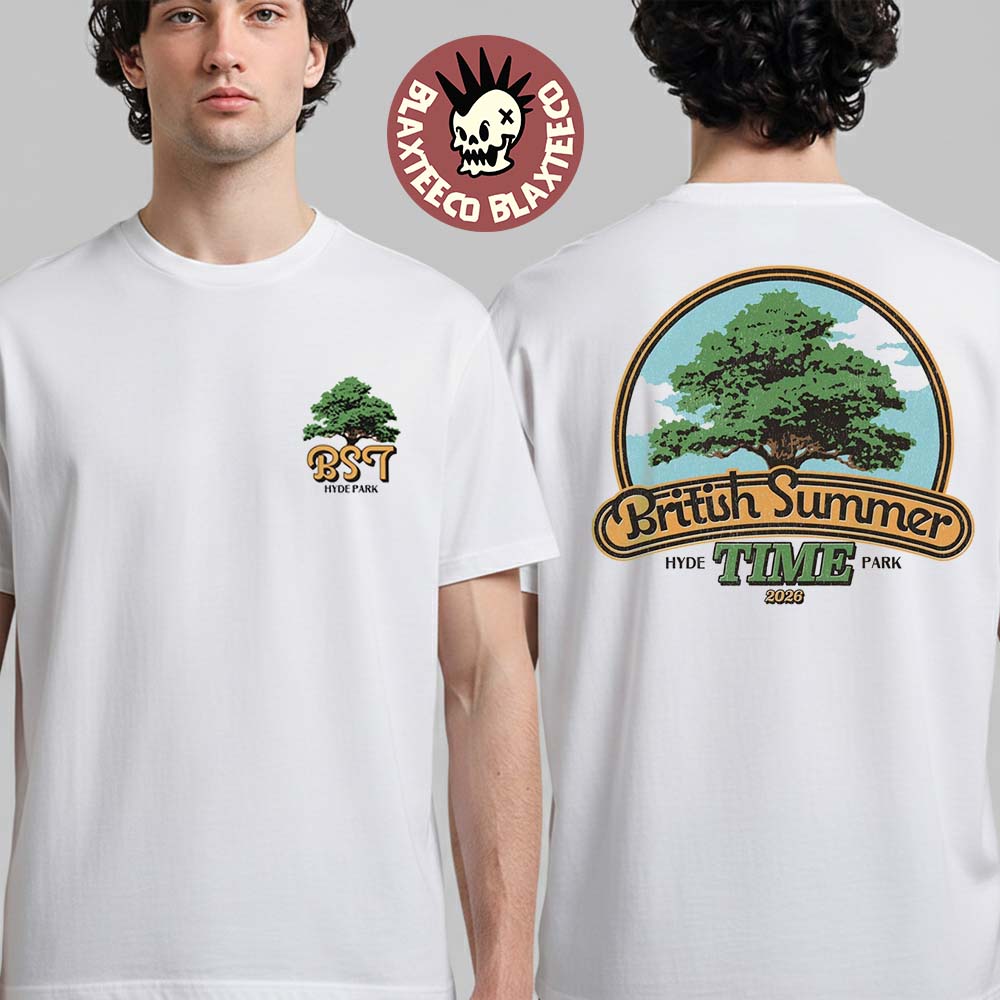 BST Hyde Park Festival 2026 Merch Hyde Park London On June 2026 British Summer Time White T-Shirt