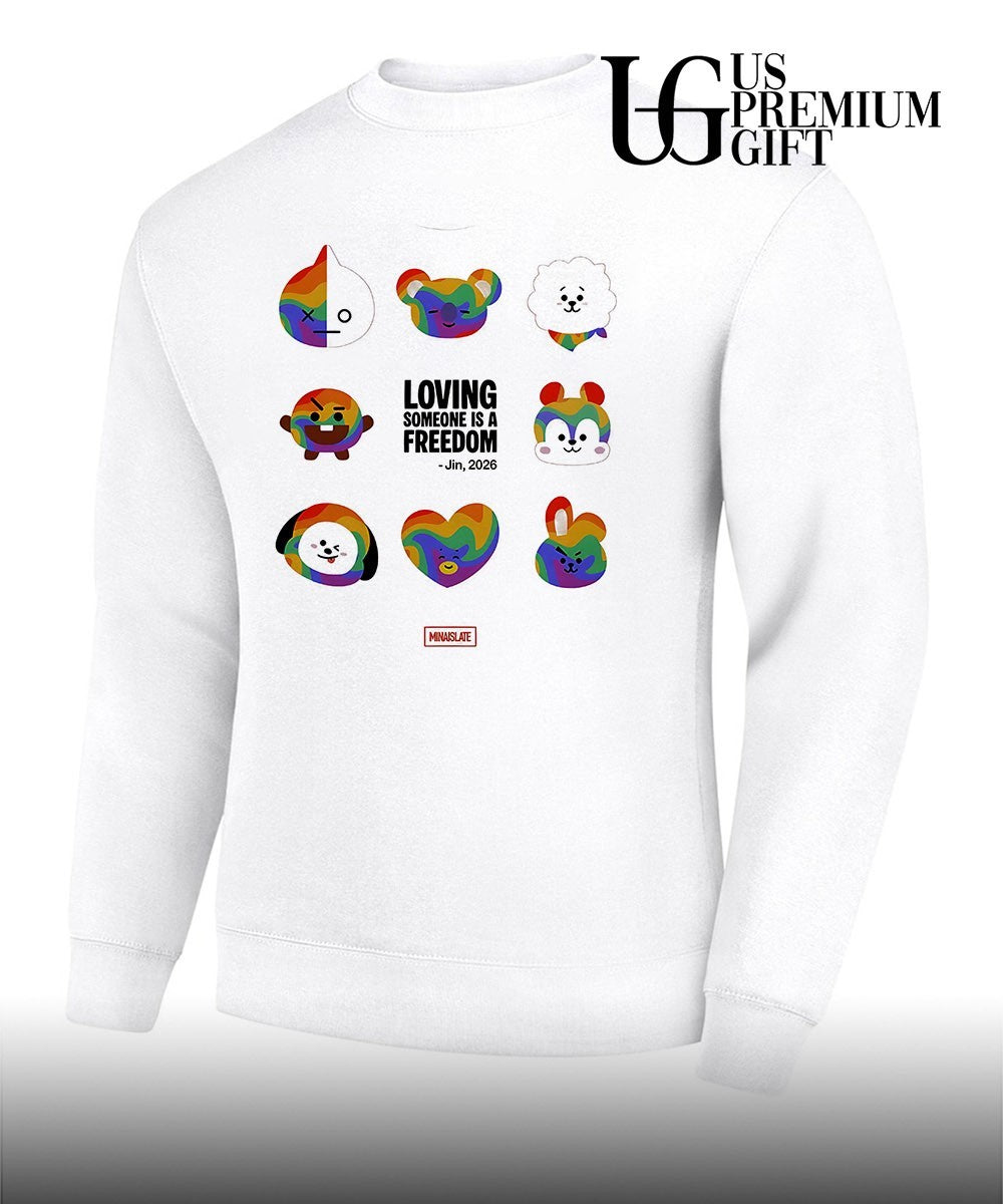 BT21 characters Loving Someone Is A Freedom Jin 2026 shirt