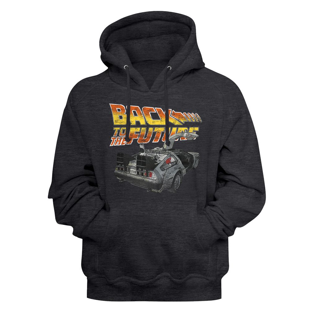 Back To The Future - Car - Long Sleeve - Heather - Adult - Hoodie - clothing by TeeHivey.com
