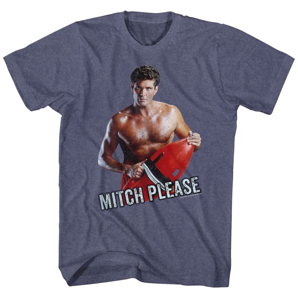 Baywatch - Mitch Please 2 - Short Sleeve - Heather - Adult - T-Shirt