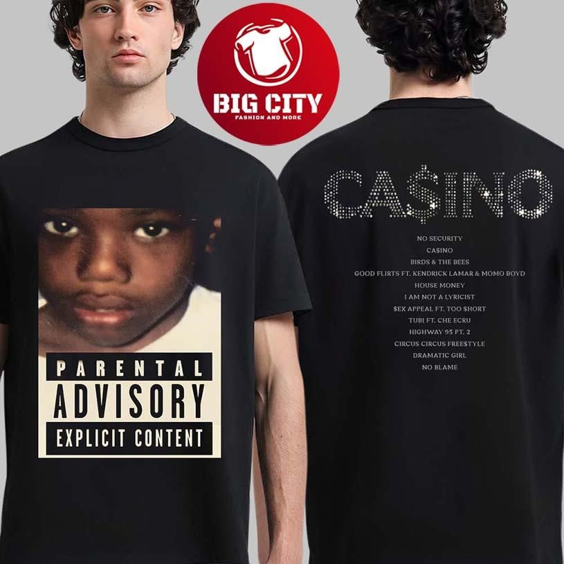 Baby Keem Casino Album Cover With Tracklist Two Sided Shirt