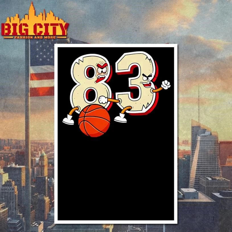 Bam Adebayo Baseball 83 Point Cartoon Shirt