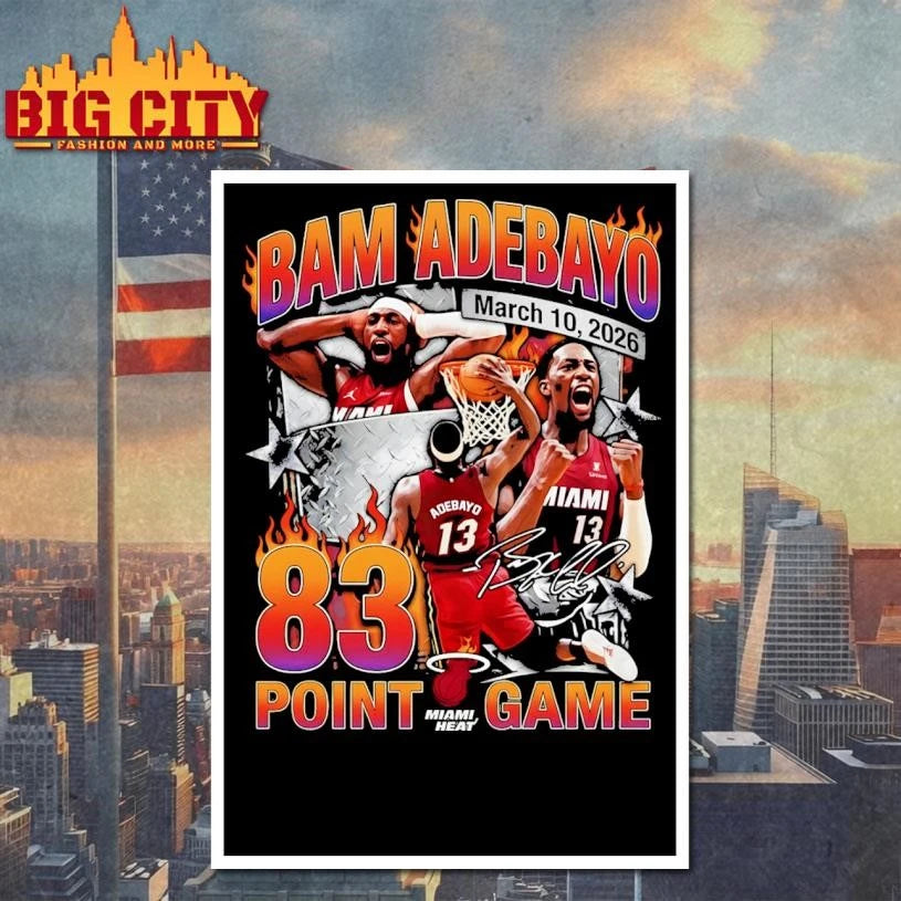 Bam Adebayo Miami Heat 83 Point Game Shirt