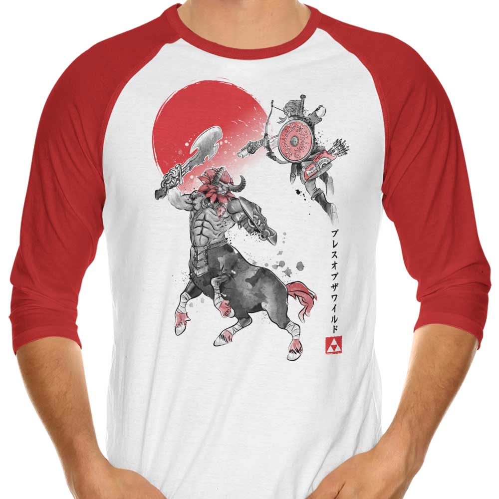 Battle in Death Mountain - 3/4 Sleeve Raglan T-Shirt