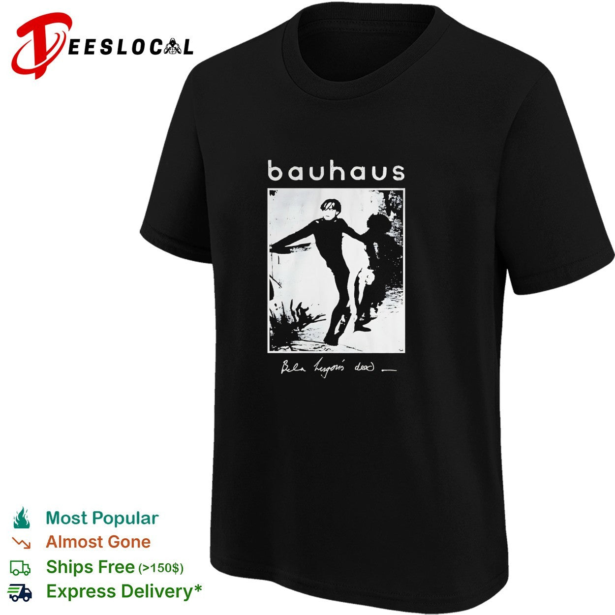 Bauhaus Bela Lugosi’s dead poster shirt