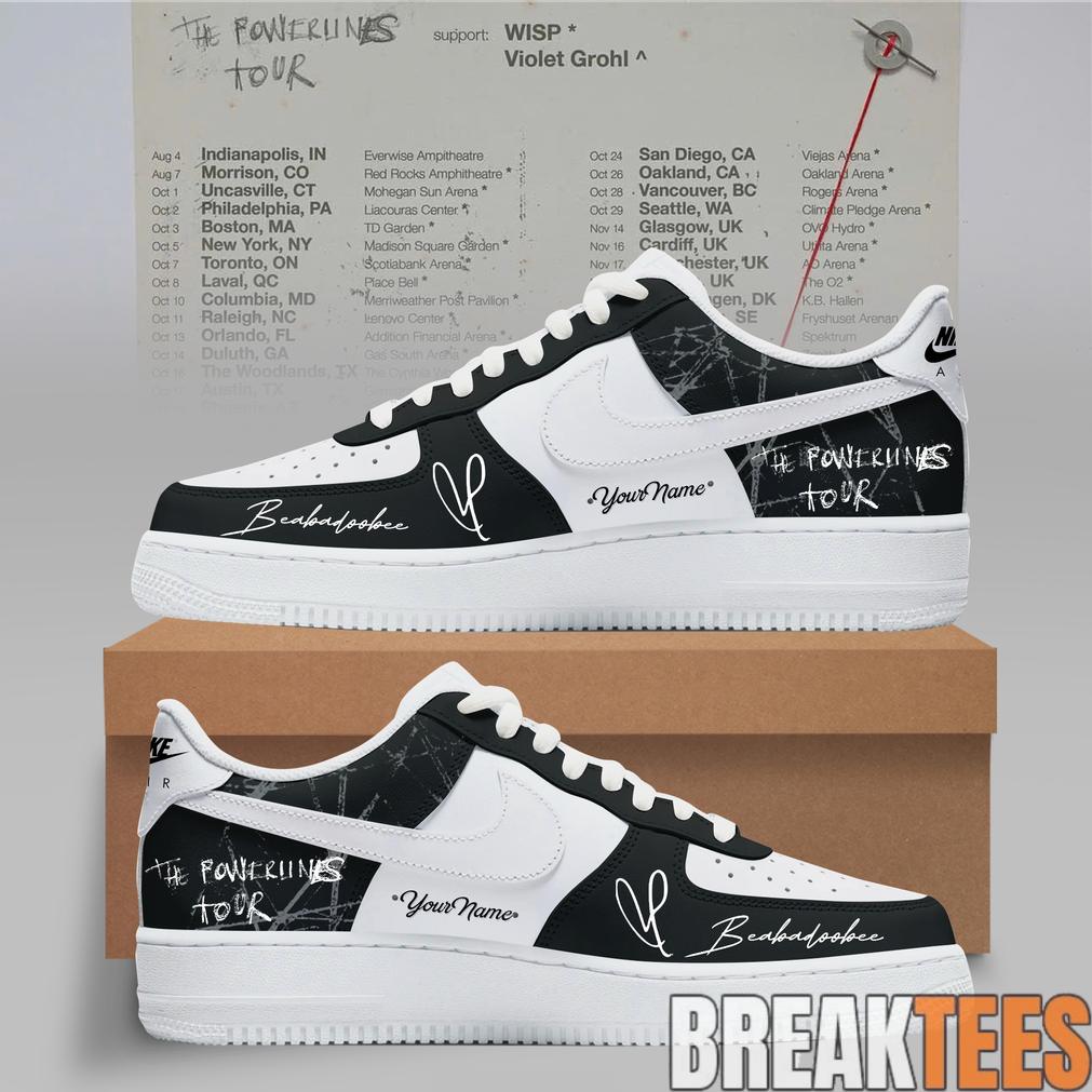 Beabadoobee – The Powerlines Tour Black White Custom AF1 Shoes