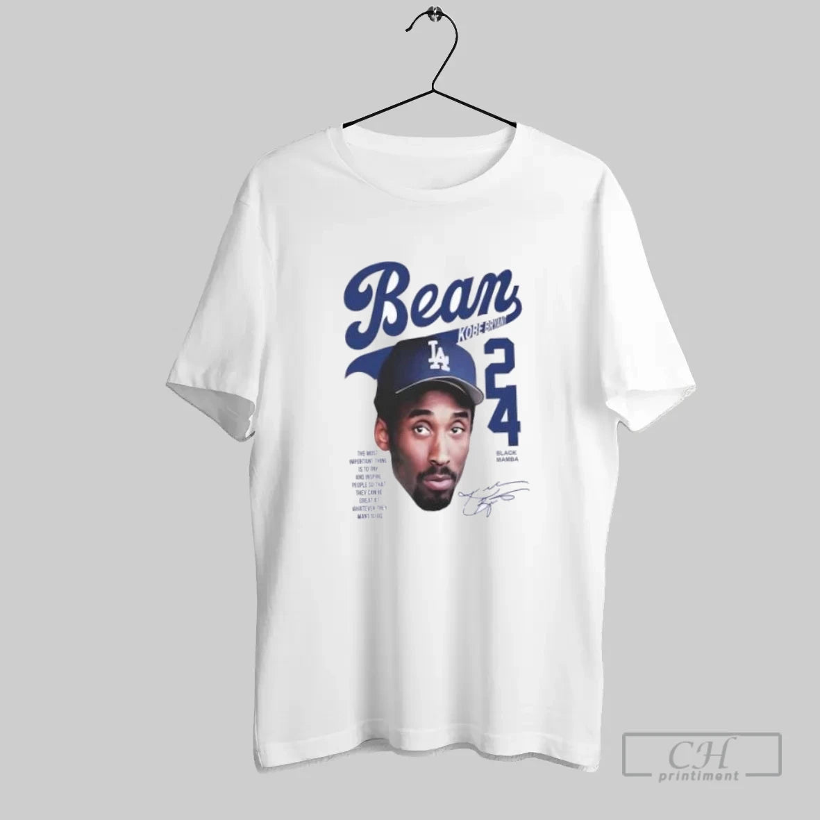 Big Face Kobe Bean Bryant Los Angeles Dodgers 24 Signature - clothing by TeeHivey.com