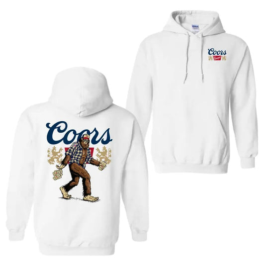 Bigfooot Coors Banquet 2 Sided Hoodie, Beer Shirt, Coors Banquet Lover, Coors Banquet Gift, Unisex Sweatshirt, Gift For Friends Family Classic Fabric
