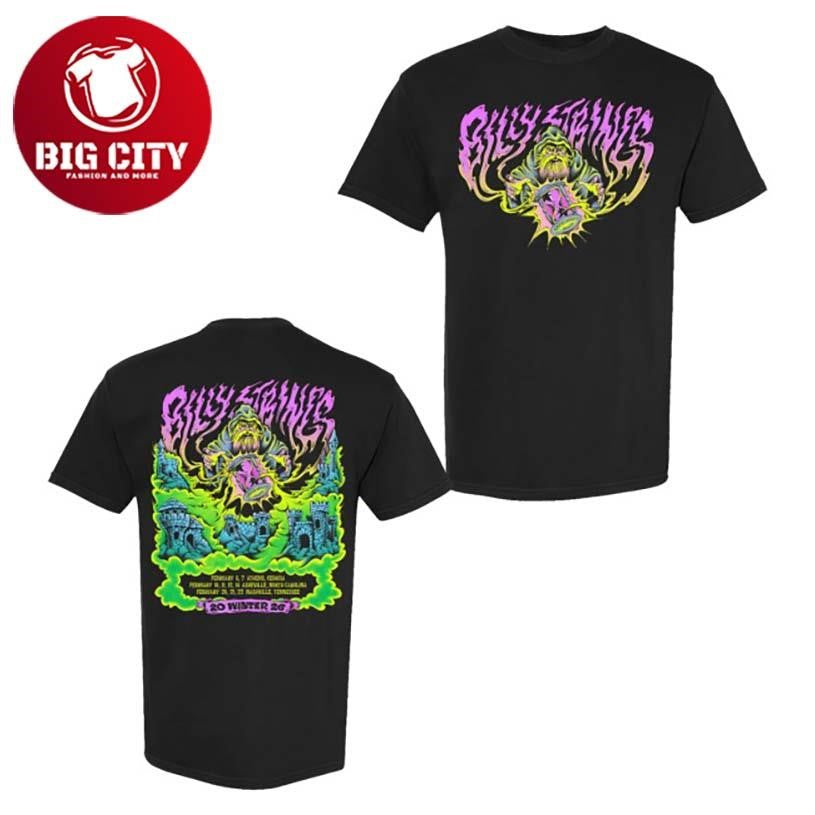 Billy Strings Winter 2026 Tee With Dates Logan Fox Two Sided Shirt