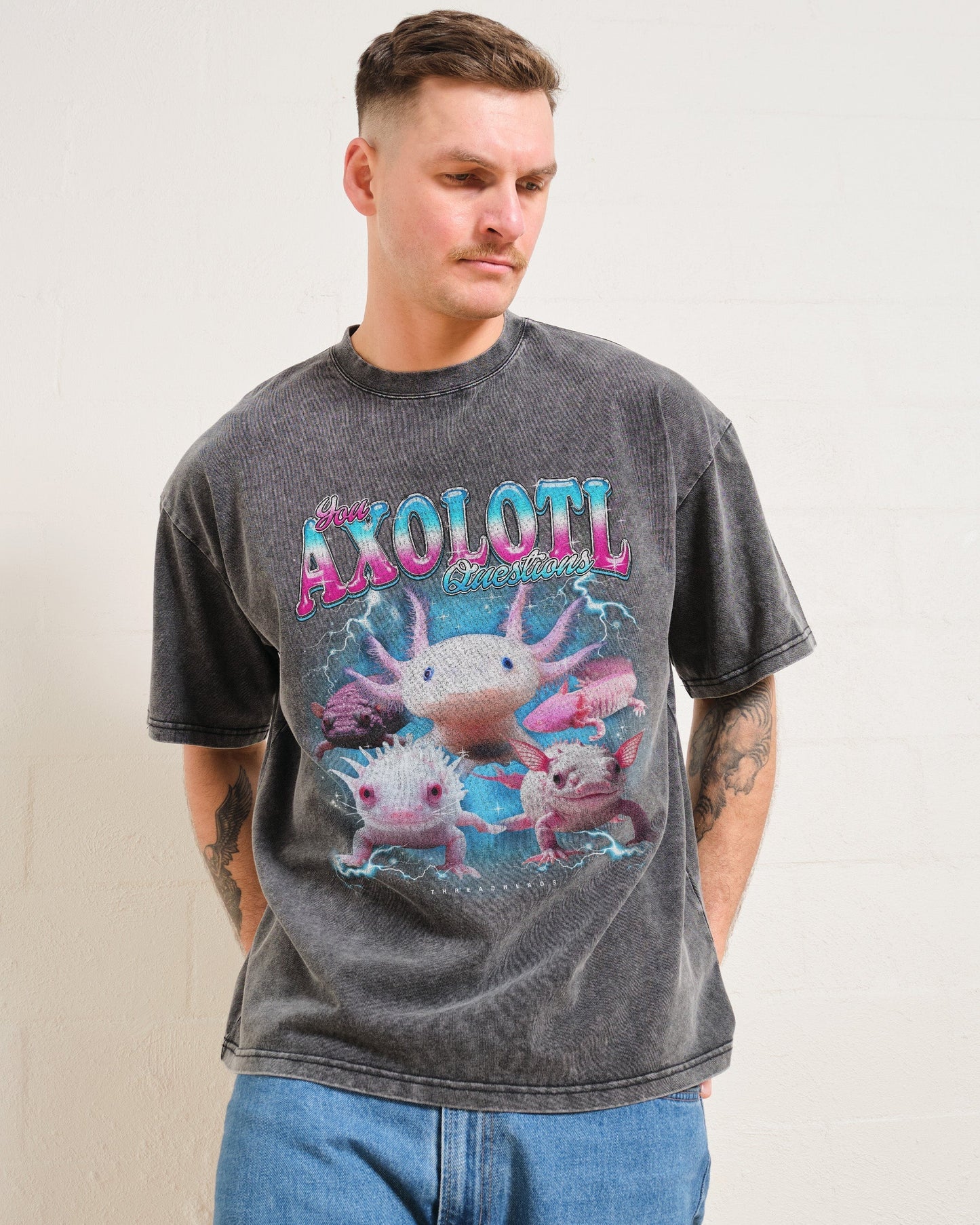 You Axolotl Questions Oversized Tee
