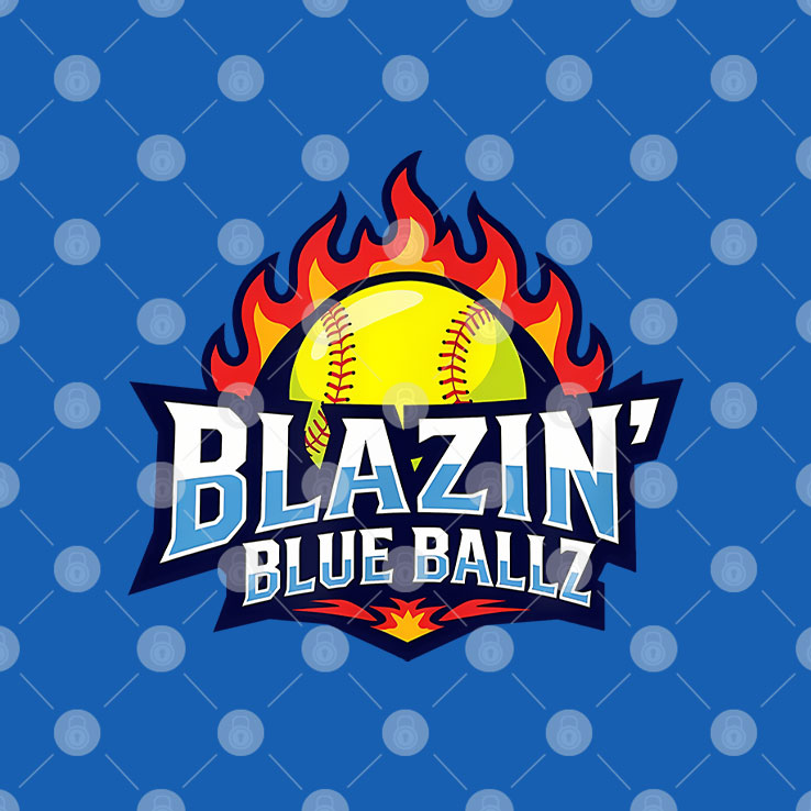 Blazin Blue Ballz Softball T Shirt