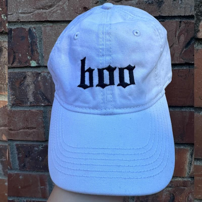 Boo - Embroidered Dad Hat (Black Thread)