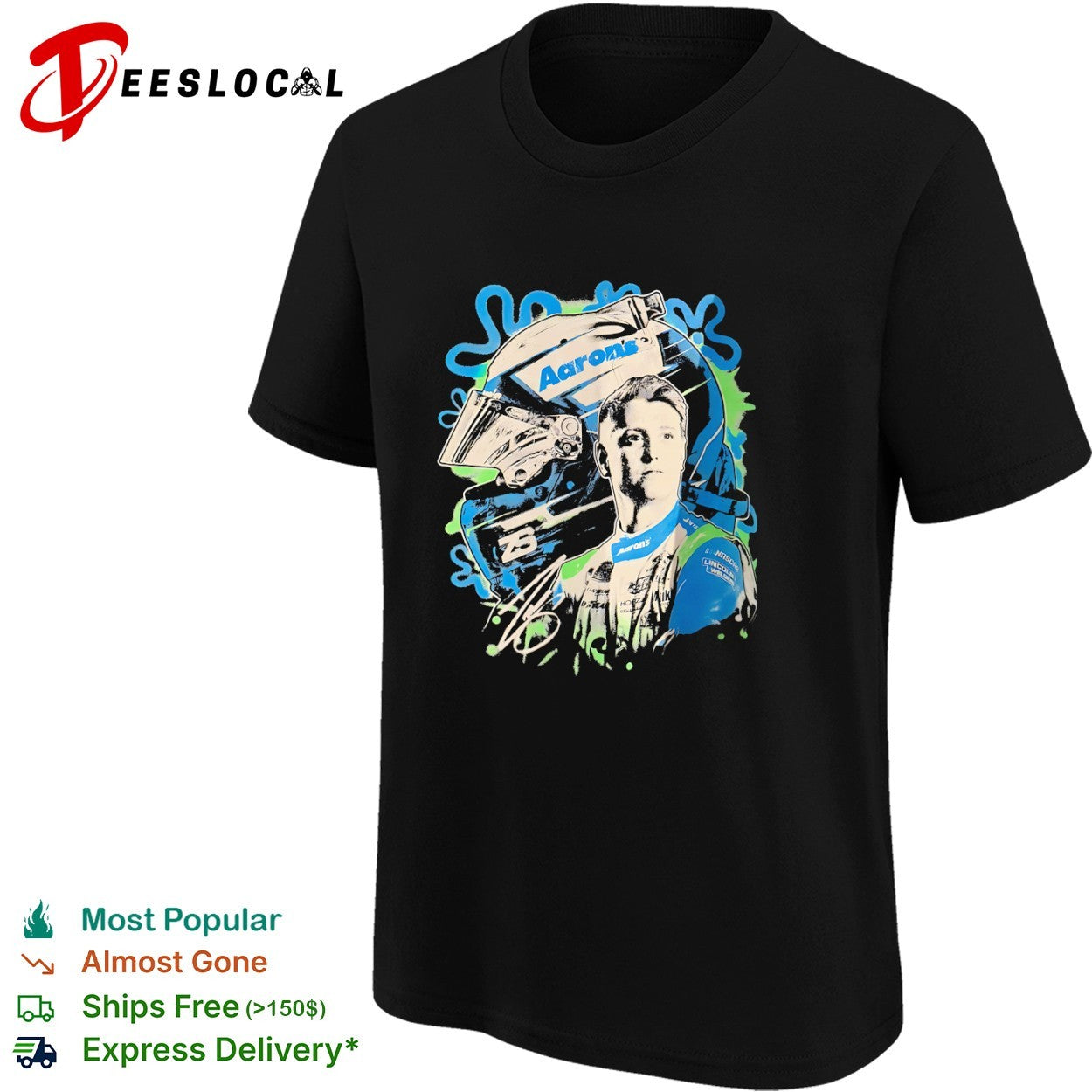 Brennan Poole Front Row Motorsports NASCAR Aaron’s SquarePants shirt