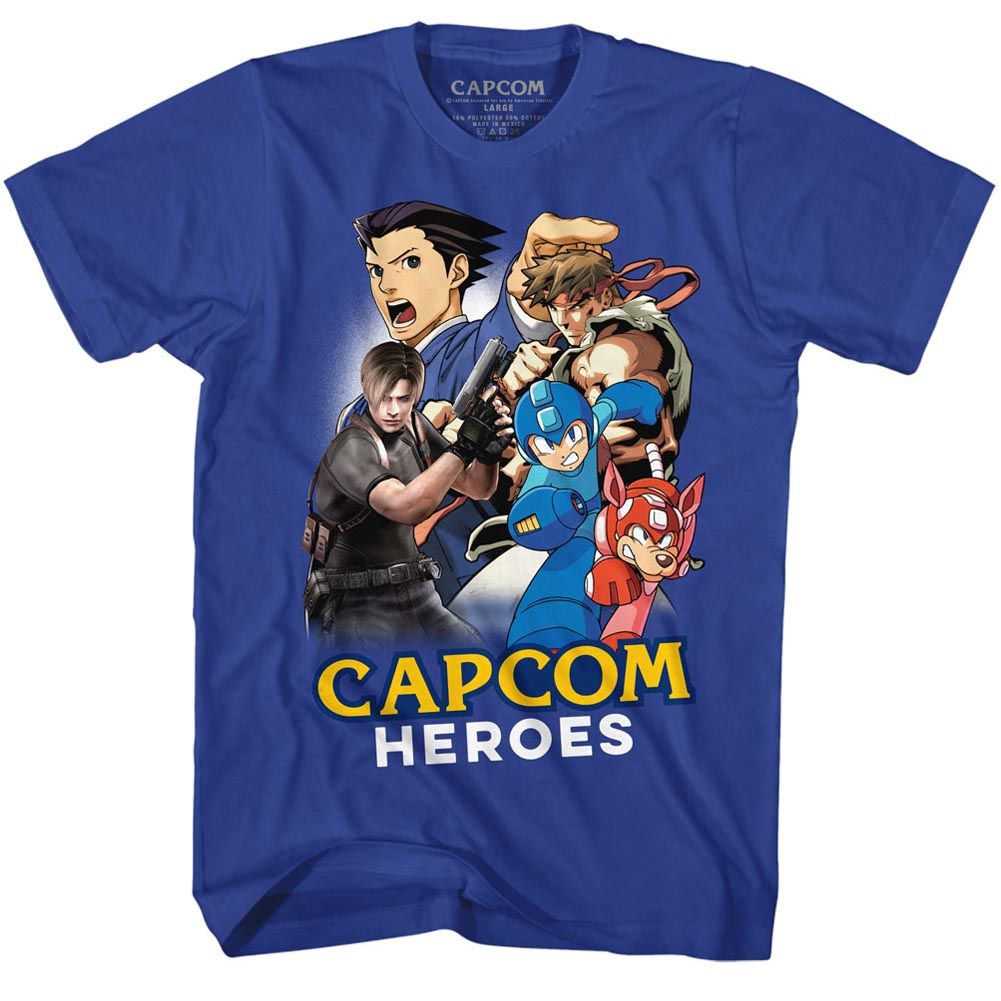 Capcom - Cartoon Mash - Short Sleeve - Adult - T-Shirt - clothing by TeeHivey.com