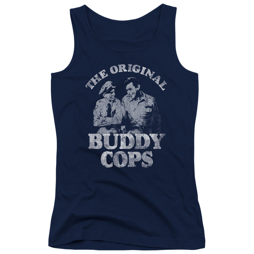 Andy Griffith Buddy Cops Womens Tank Top Shirt Navy Blue - clothing by TeeHivey.com