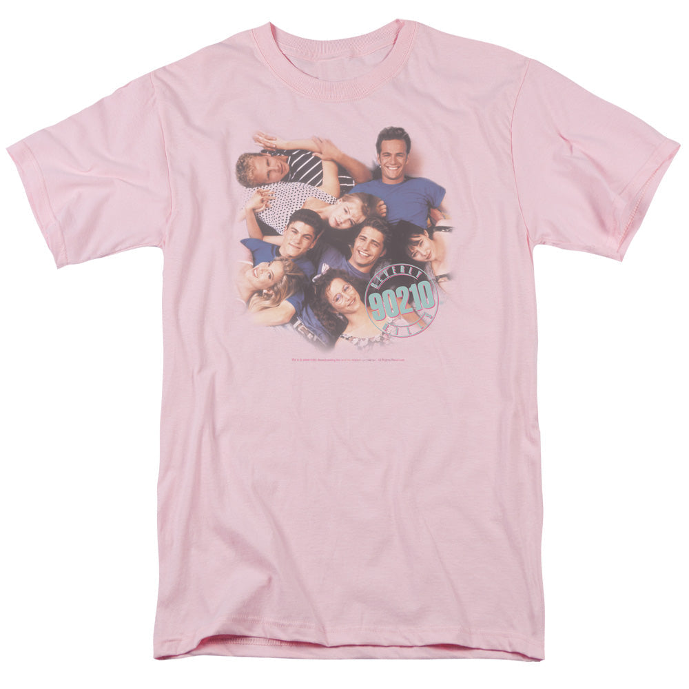 90210 Gang In Logo Mens T Shirt Pink - clothing by TeeHivey.com (Image 4)
