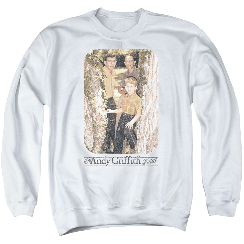 Andy Griffith Tree Photo Mens Crewneck Sweatshirt White - clothing by TeeHivey.com
