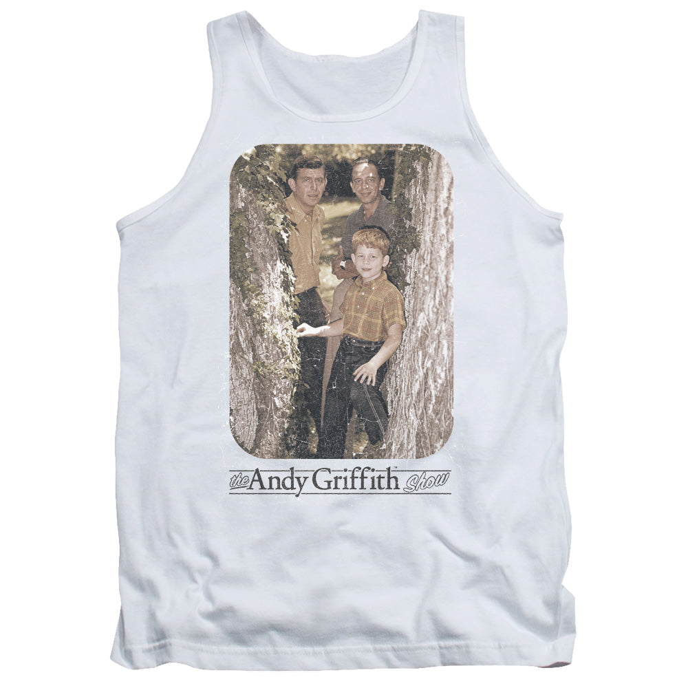 Andy Griffith Tree Photo Mens Tank Top Shirt White - clothing by TeeHivey.com