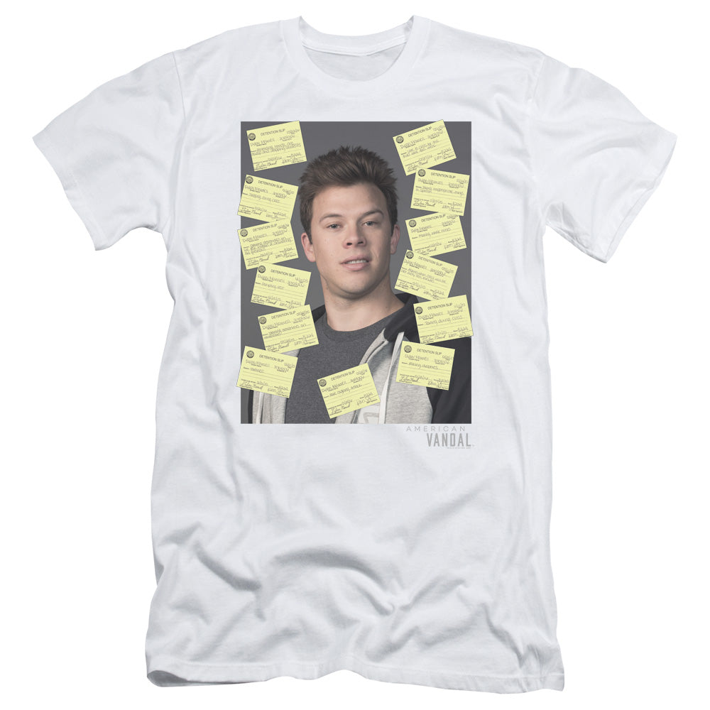 American Vandal Detention Slim Fit Mens T Shirt White - clothing by TeeHivey.com