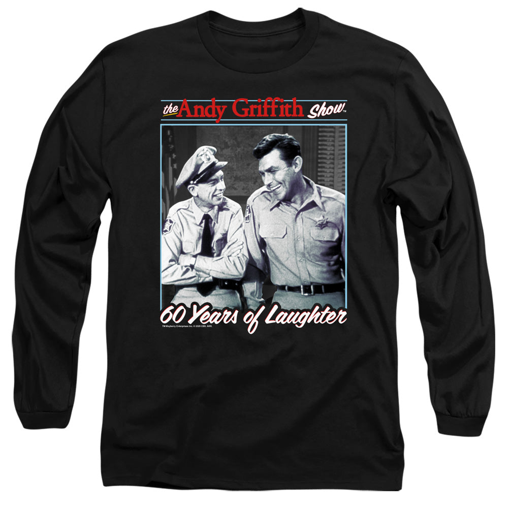 Andy Griffith 60 Years Of Laughter Mens Long Sleeve Shirt Black - clothing by TeeHivey.com (Image 2)