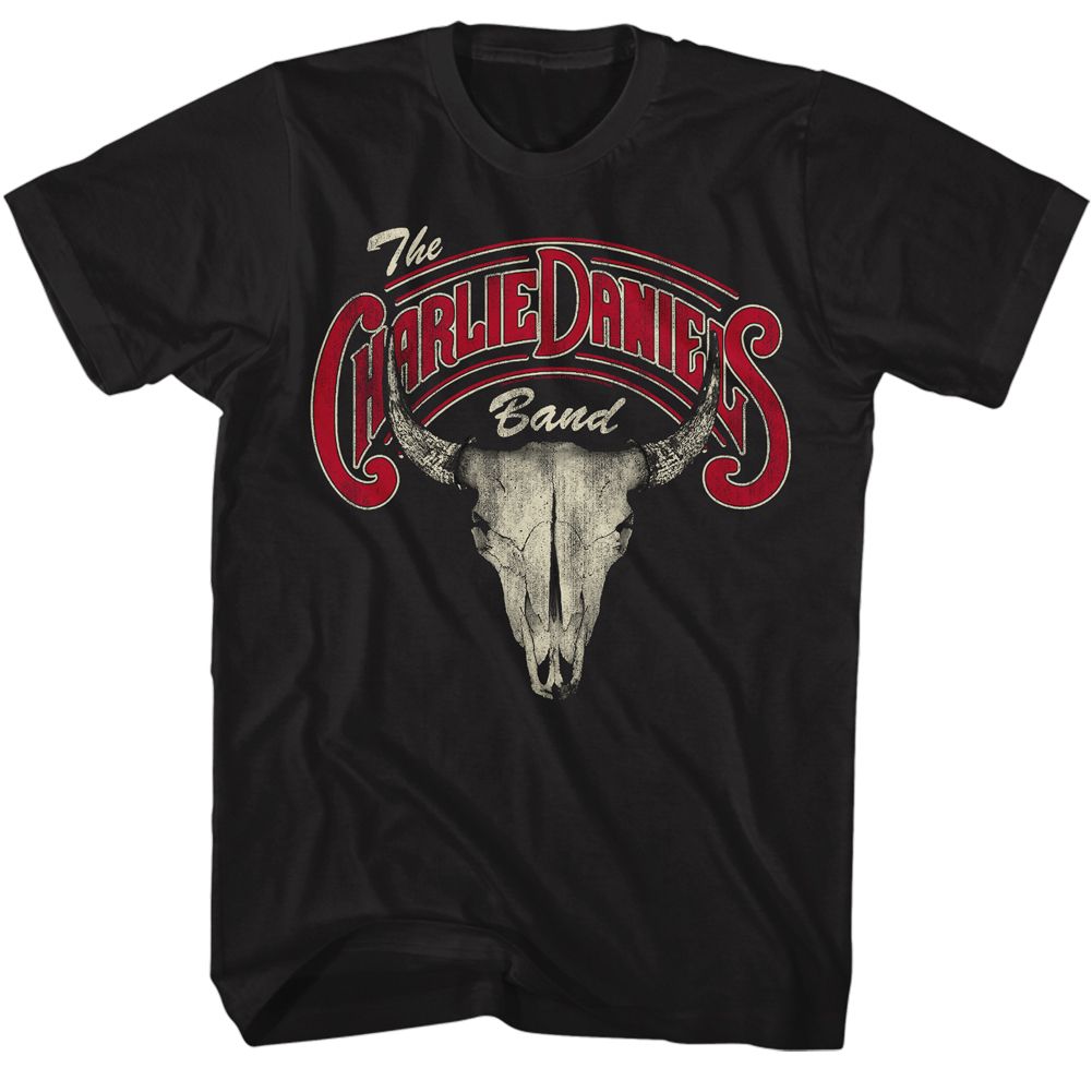 Charlie Daniels Band - Skull N Logo - Short Sleeve - Adult - T-Shirt - clothing by TeeHivey.com