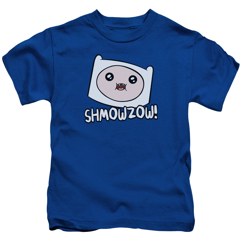 Adventure Time Shmowzow Juvenile Kids Youth T Shirt Royal Blue