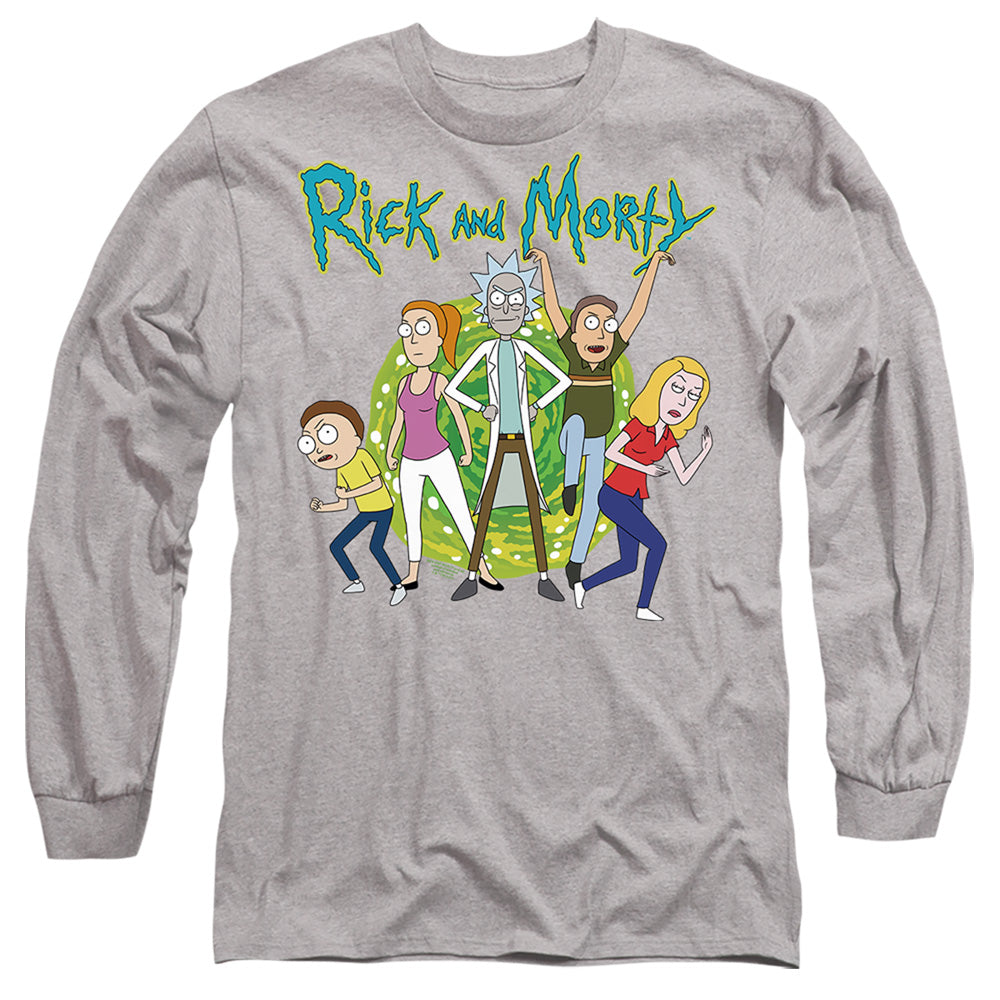 Rick And Morty - Family Fights Together - Adult Long Sleeve T-Shirt