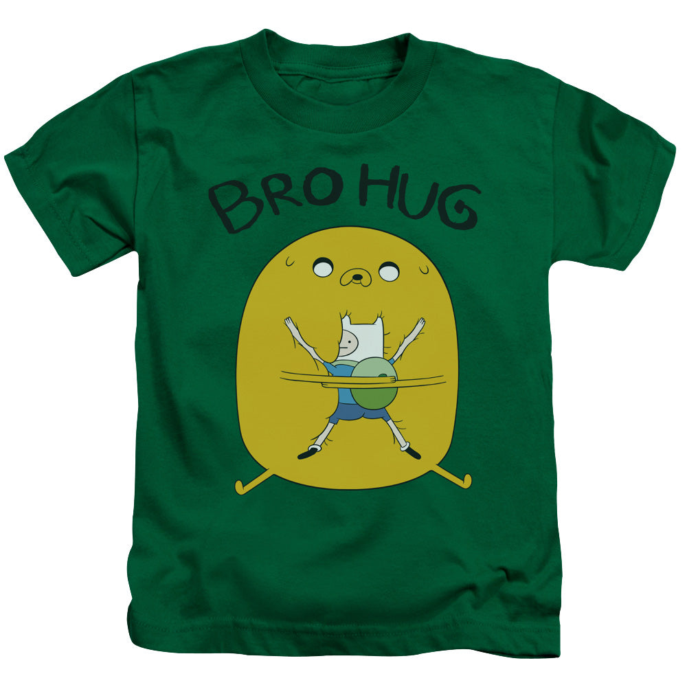 Adventure Time Bro Hug Juvenile Kids Youth T Shirt Kelly Green
