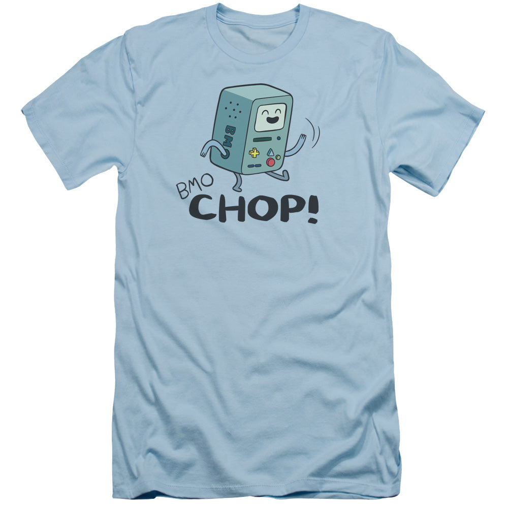 Adventure Time Bmo Chop Slim Fit Mens T Shirt Light Blue