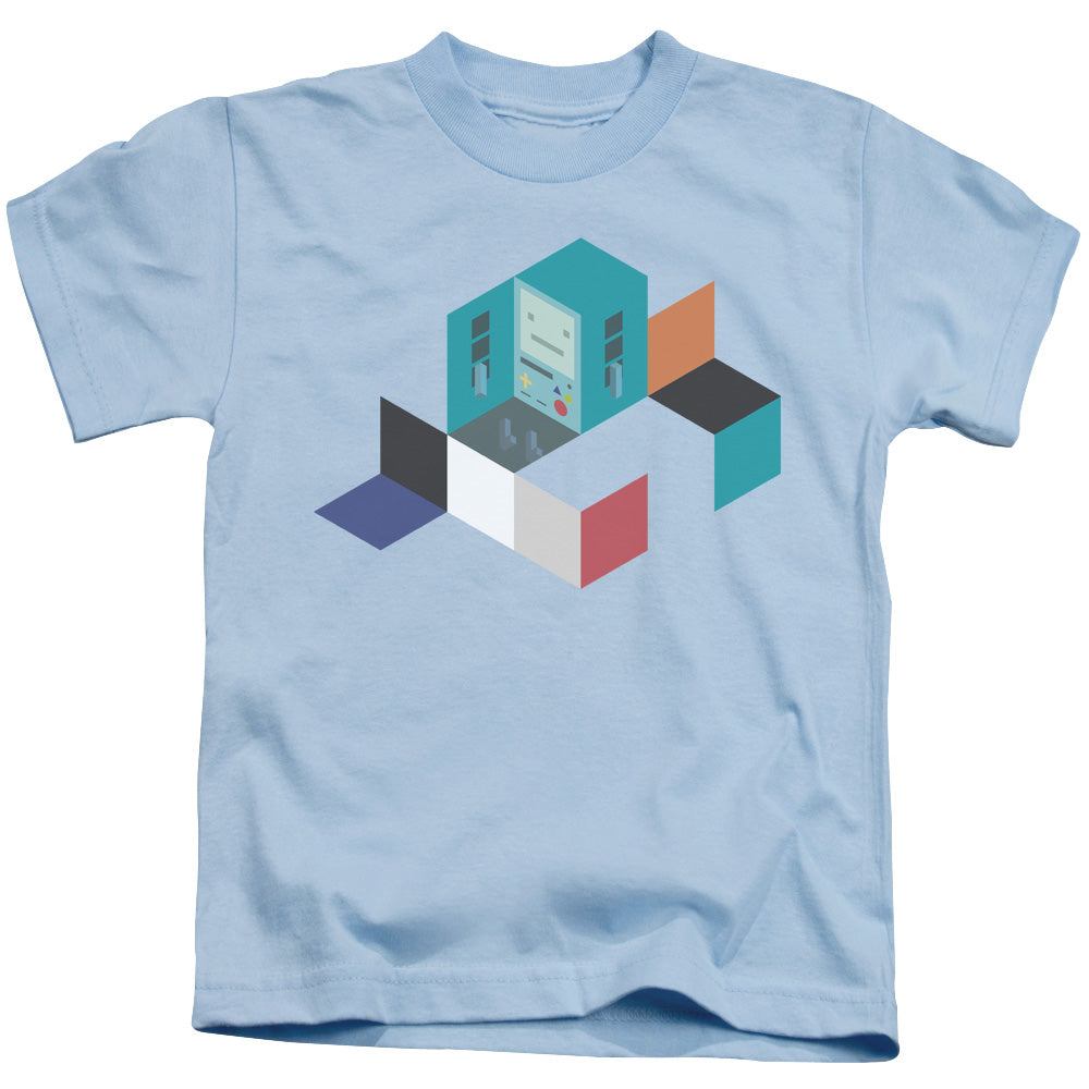Adventure Time Bmo Blocks Juvenile Kids Youth T Shirt Light Blue