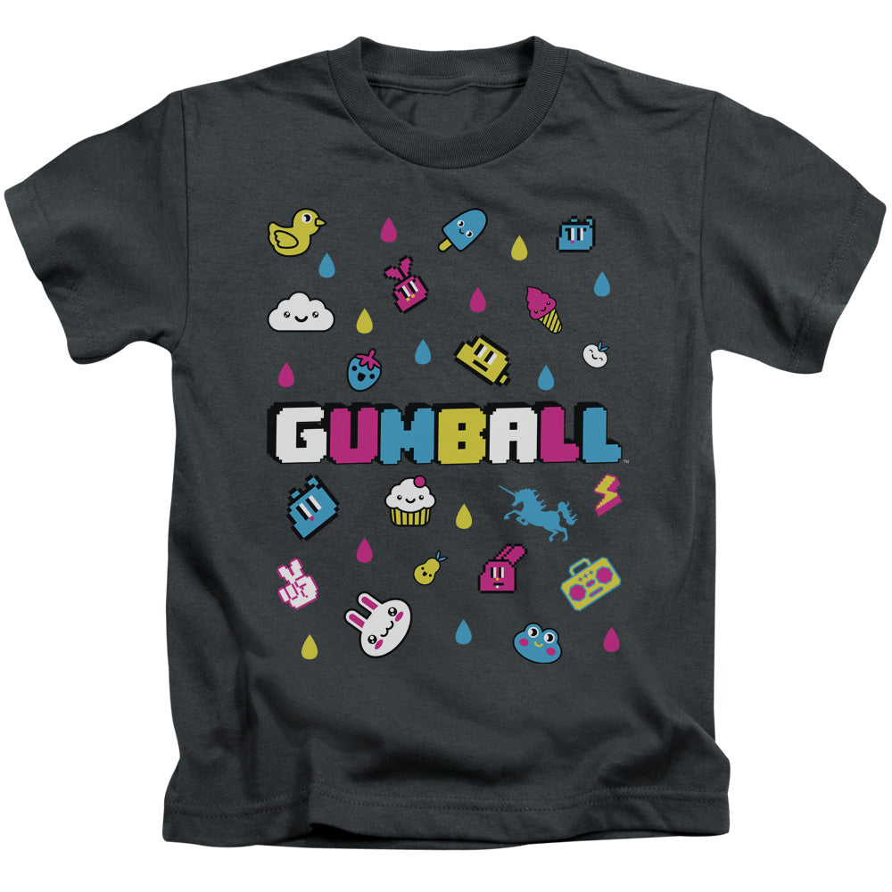 Amazing World of Gumball Fun Drops Juvenile Kids Youth T Shirt Charcoal Style001