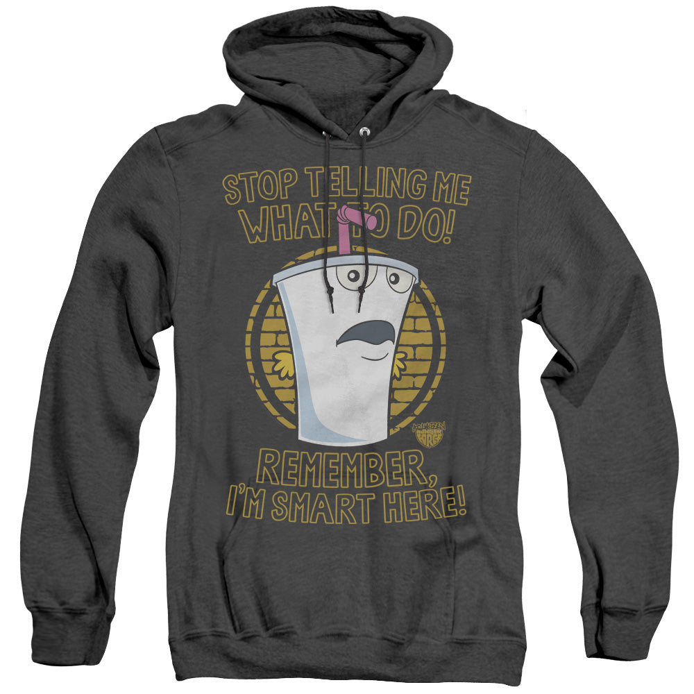 Aqua Teen Hunger Force Stop Mens Heather Hoodie Black - clothing by TeeHivey.com (Image 5)