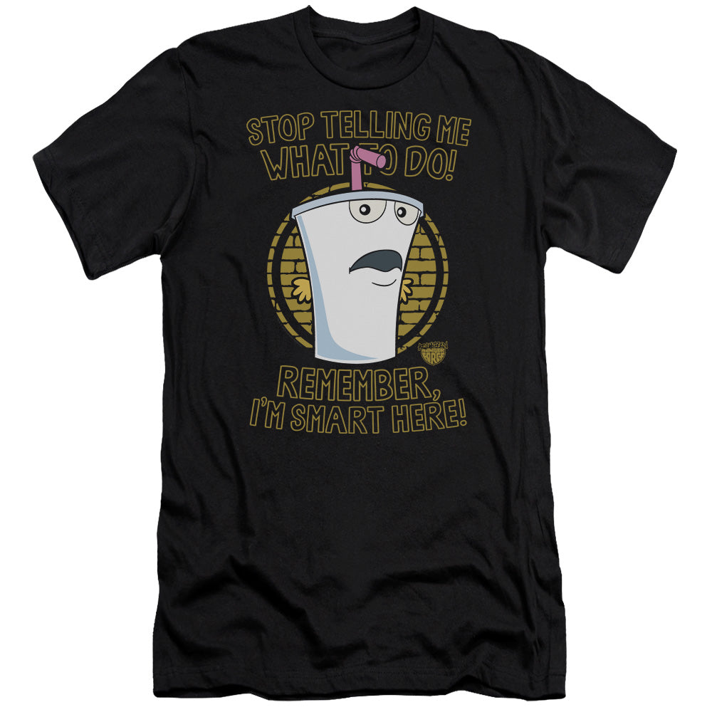 Aqua Teen Hunger Force Stop Hbo Premium Bella Canvas Slim Fit Mens T Shirt Black - clothing by TeeHivey.com (Image 2)