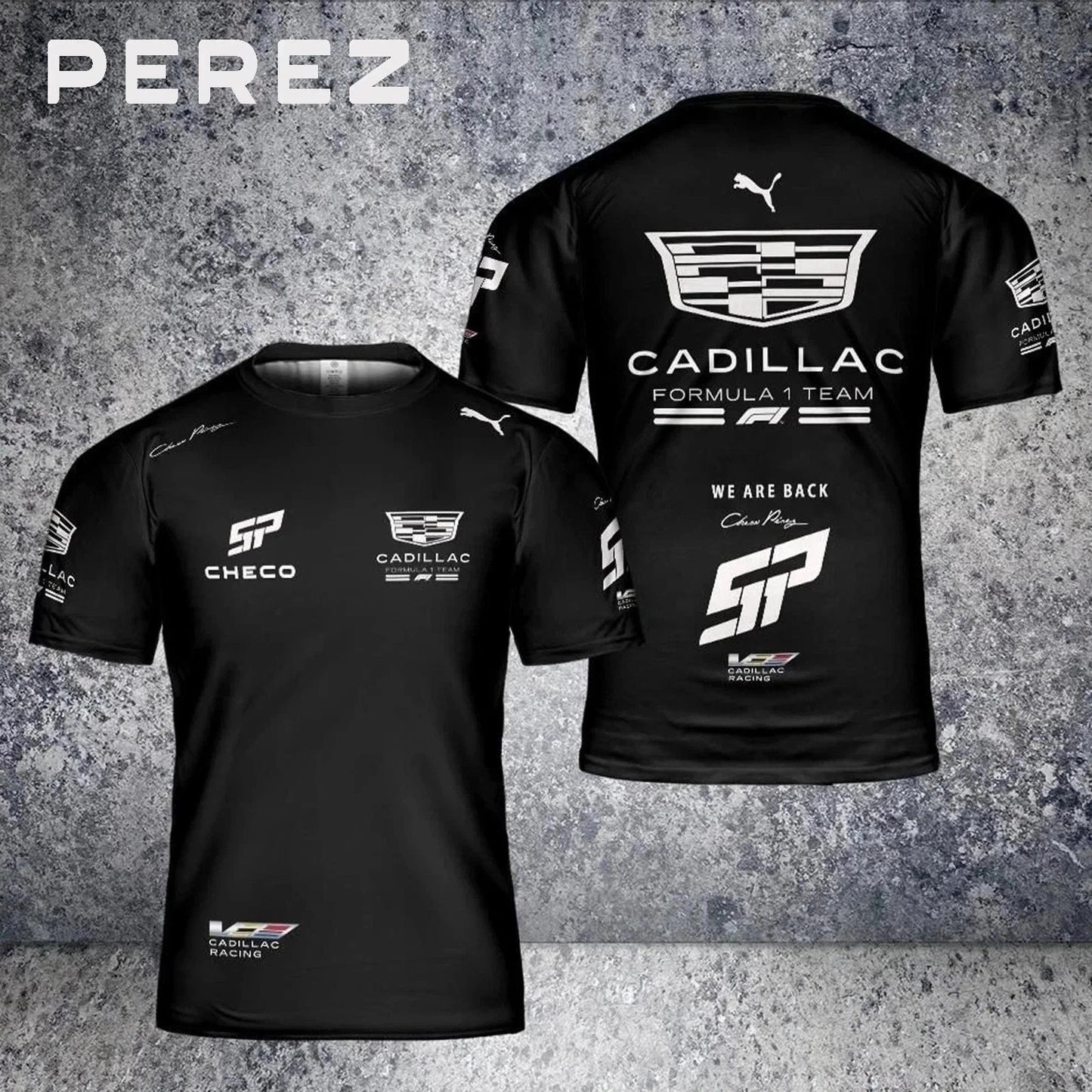 Cadillac1 F1 Team x Checo Perez Special 3D T-shirt, F1 Grand Prix Driver 2026