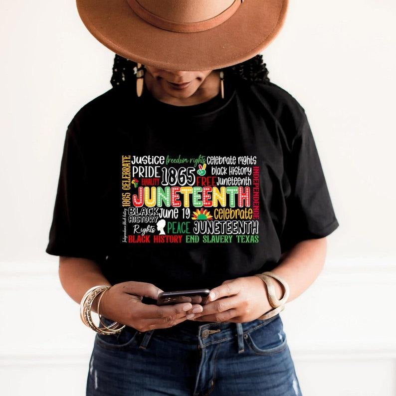 Celebrate 1865 Juneteenth Shirt, Afro Woman Shirt, Juneteenth Shirt, Freedom Shirt, African American Juneteenth Shirt, Black History Shirt