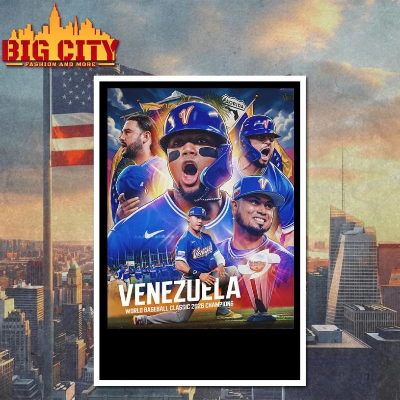 Celebrates Venezuela Champions 2026 World Baseball Classic 2026 Championship Poster Shirt