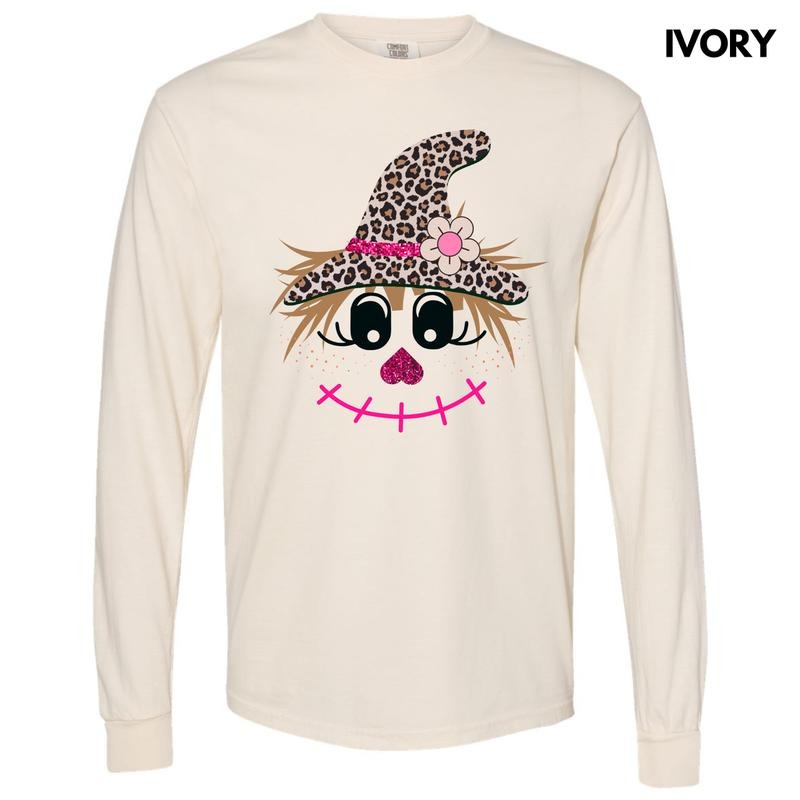 Cheetah Scarecrow Face Long Sleeve Comfort Colors T-Shirt 'NLB'
