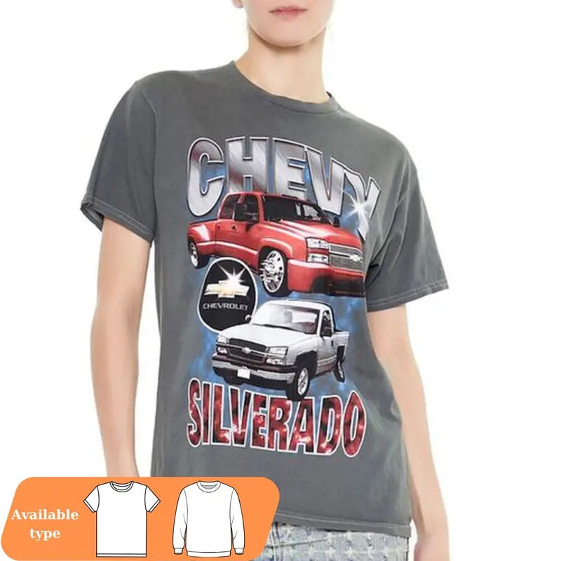 Chevy Silverado Graphic Tee, Classic Chevy T-Shirt, Truck Lover Shirt, Unisex Silverado Shirt, Car shirt, Truck shirt