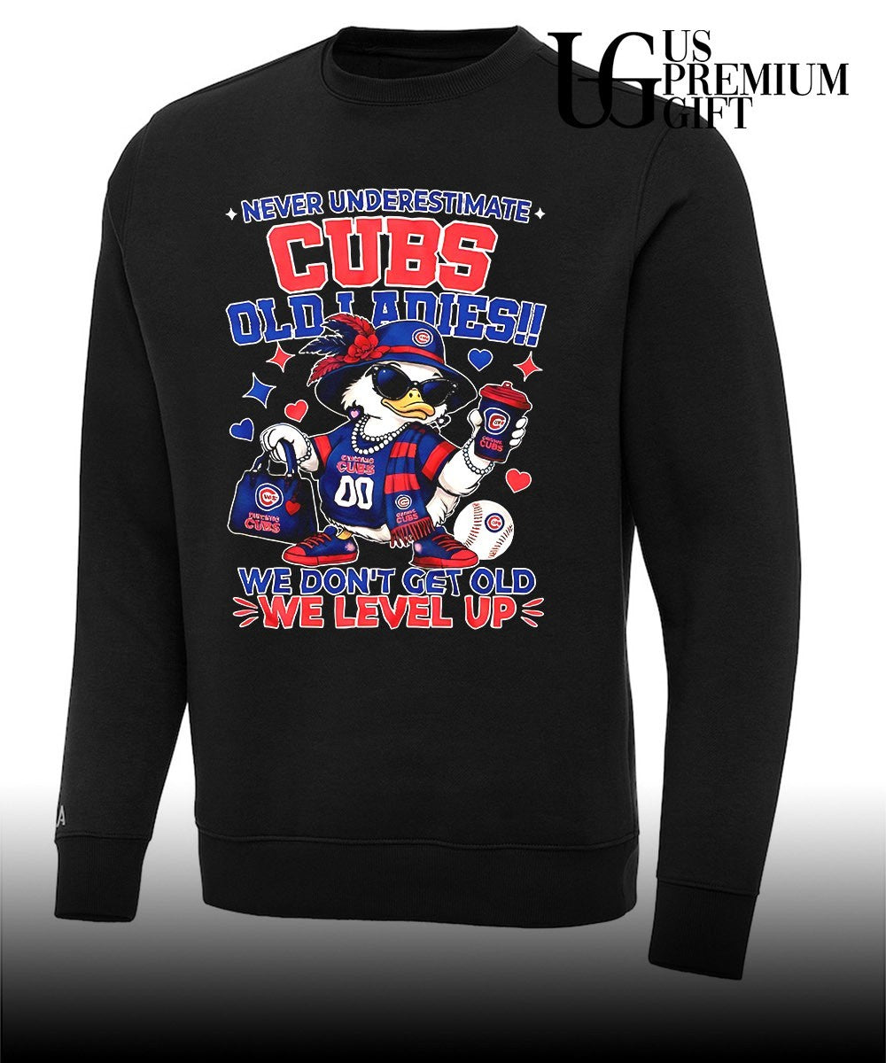 Chicago Cubs MLB never underestimate Cubs old ladies we don_t get old we level up shirt