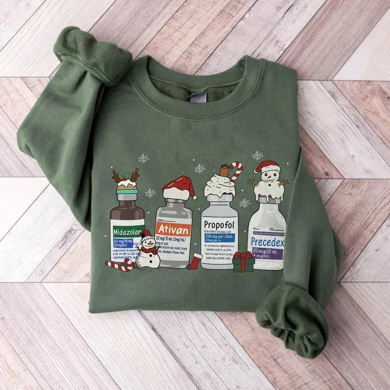 Christmas Nurse Sweatshirt,hoodie Nurse Christmas Shirt, Nicu Christmas Sweatshirt, Doctor Sweatshirt, ICU Nurse Sweatshirt, Funny Nurse Shirt