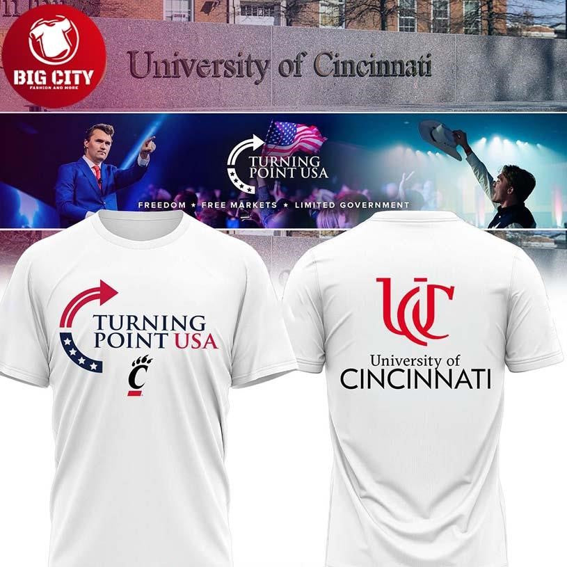 Cincinnati Bearcats 2026 Turning Point USA x University Of Cincinnati Two Sided Shirt