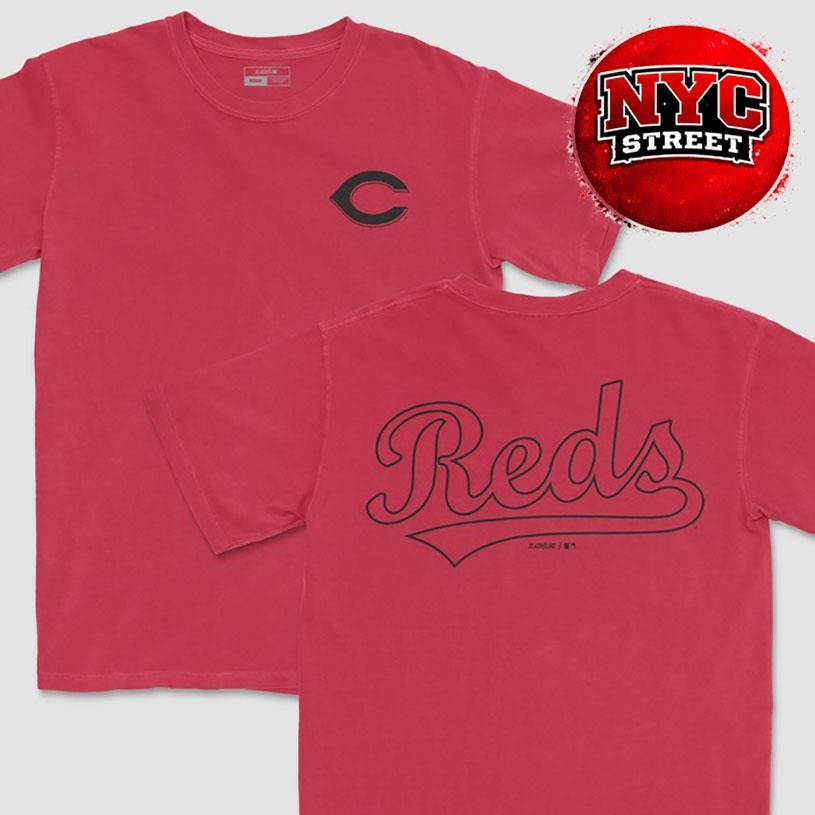 Cincinnati Reds MLB Outline Two Sided Shirt