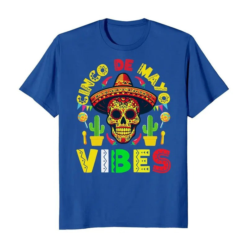 Cinco De Mayo Vibes Cinco De Mayo Batalla De Puebla Hispanic Heritage T-Shirt Casual Classic