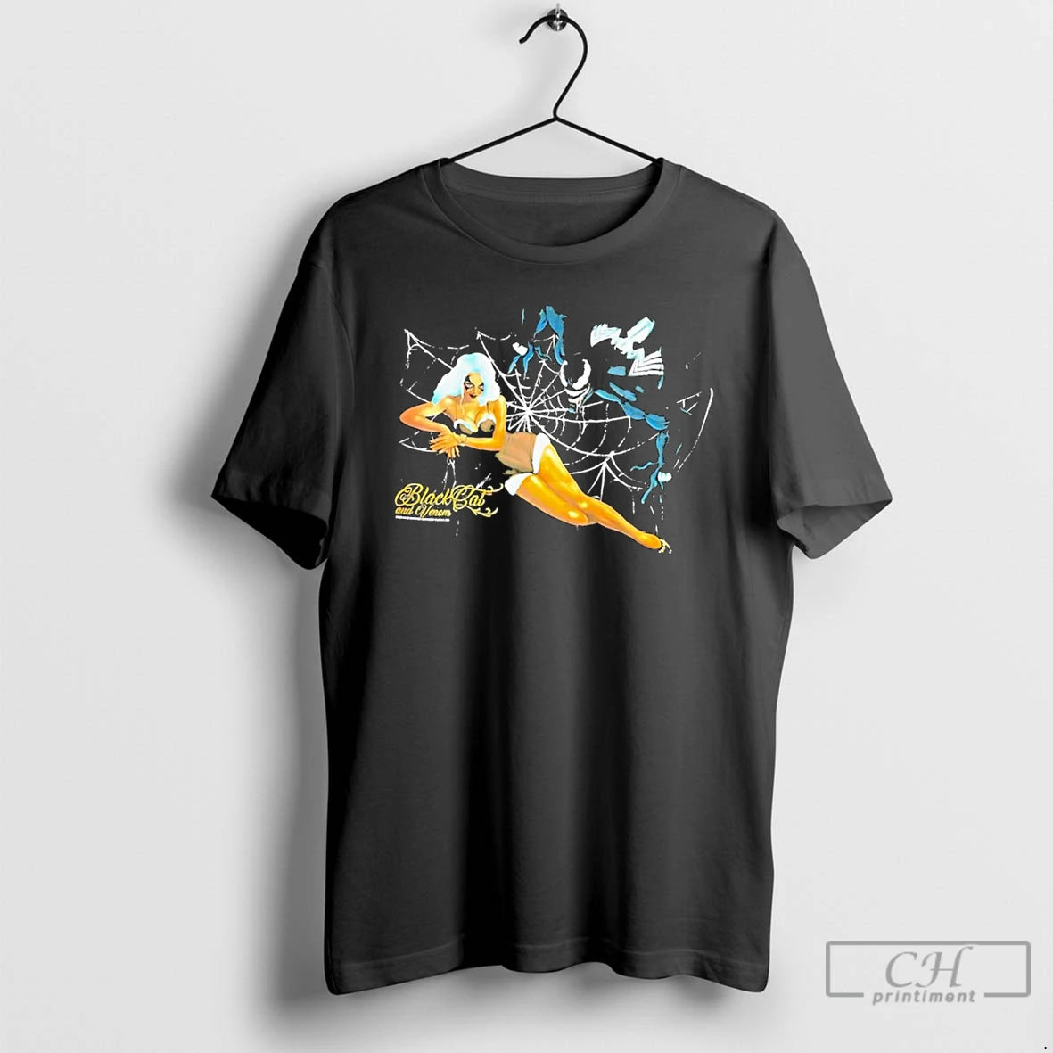 Classic Black Cat And Venom Characters T Shirts - clothing by TeeHivey.com