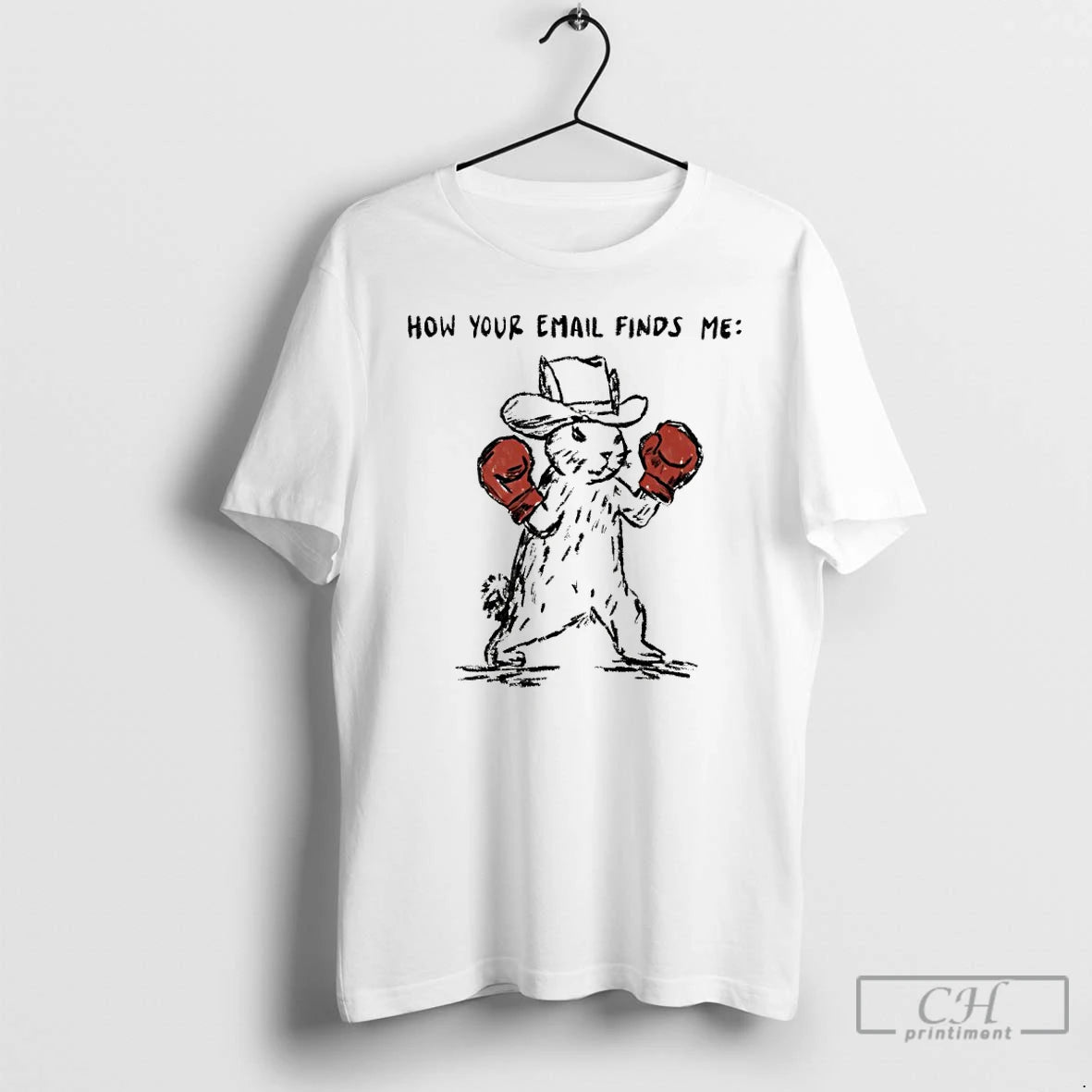 Classic Boxing Bunny Cowboy How Your Email Finds Me - clothing by TeeHivey.com