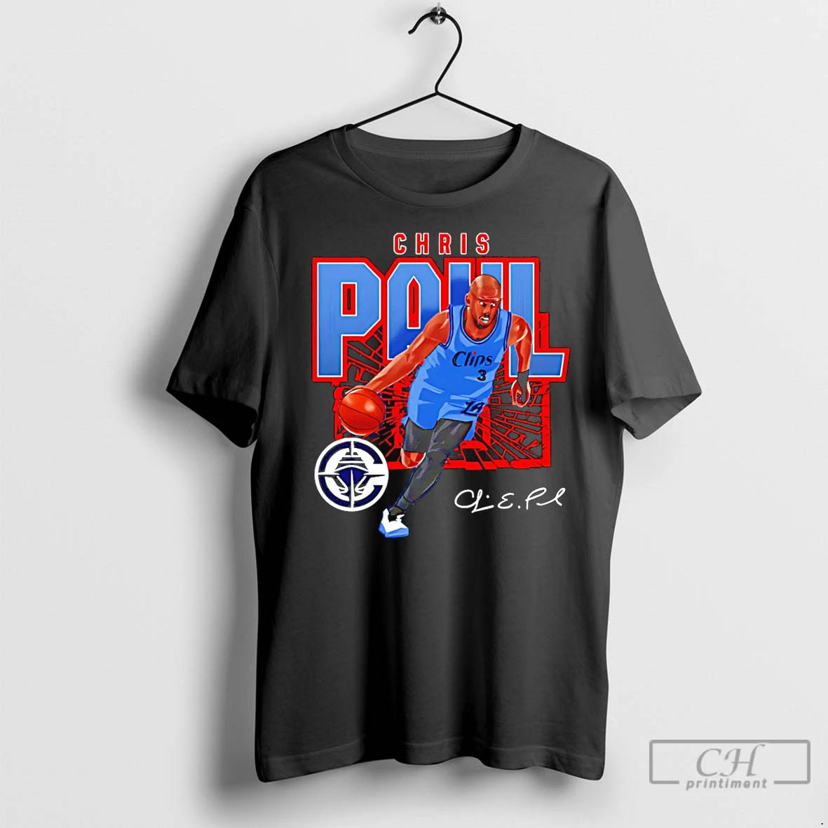 Classic Chris Paul Los Angeles Clippers Shattered Signature - clothing by TeeHivey.com