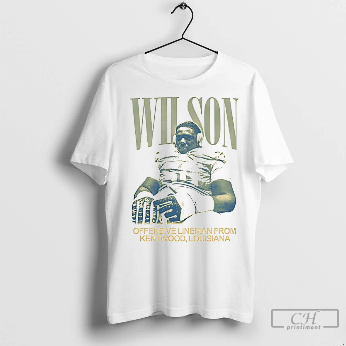 Classic Edwin Wilson Offensive Lineman From Kentwood Lousiana Vintage - clothing by TeeHivey.com