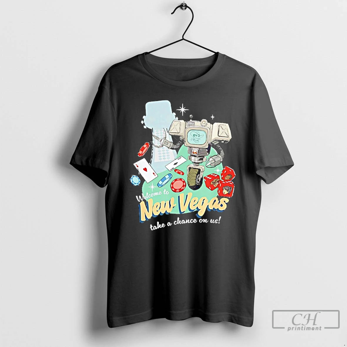 Classic Fallout Welcome To New Vegas Lucky 38 Take A Chance On Us T Shirts - clothing by TeeHivey.com