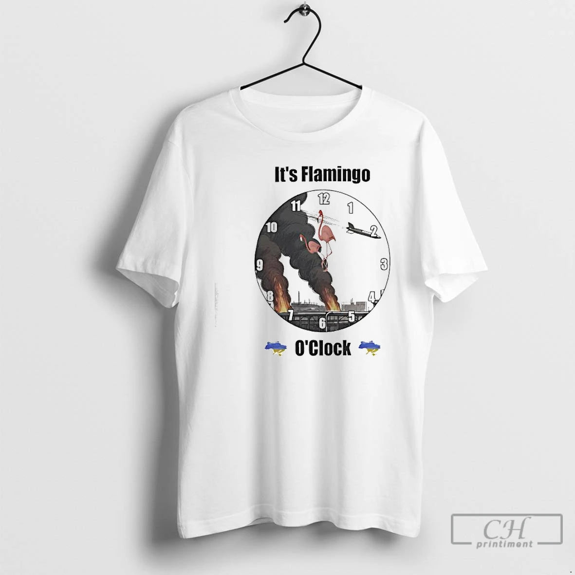 Classic Flamingo Oclock Graphic - clothing by TeeHivey.com