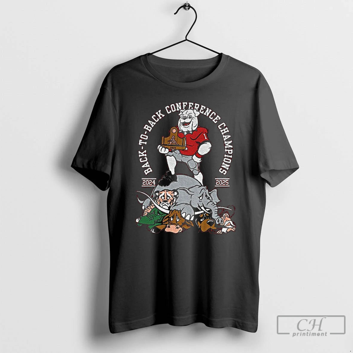 Classic Georgia Bulldogs 2024 25 Back To Back Conference Champions Mascot - clothing by TeeHivey.com